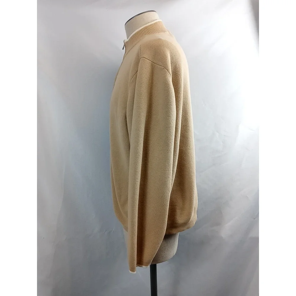 Vintage Saddlebred Pullover Jacket‎ Men's Size Large Mock Neck 1/4 Zip Sweater